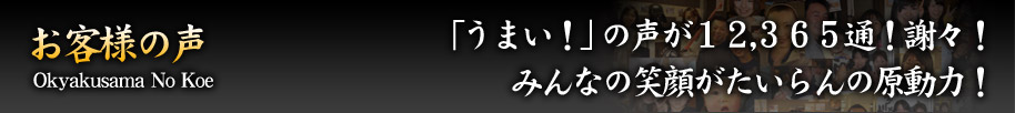 お客様の声